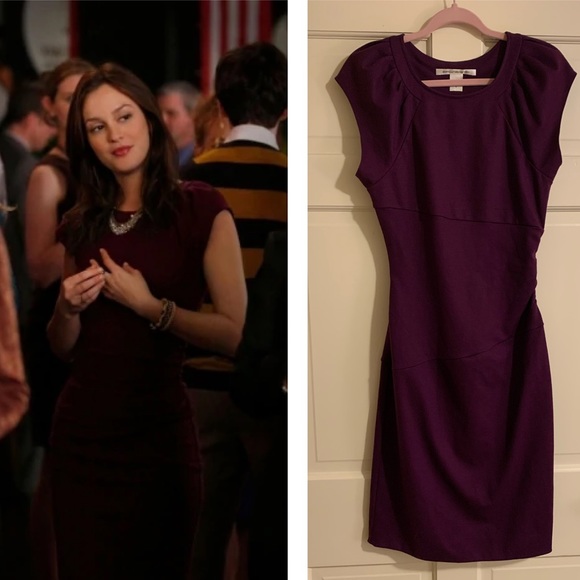 Diane Von Furstenberg Dresses & Skirts - Diane von furstenberg purple dress Blair Waldorf